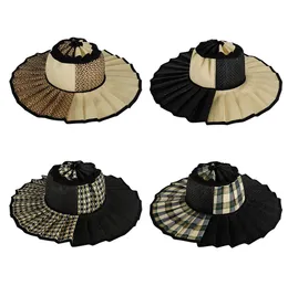 Cappello Di Paglia Da Donna A Tesa Larga, Cappello Da Spiaggia Floppy 129195