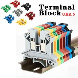 Yaegoo DIN Rail Terminal Blocks Kit – 20-Piece Universal Block Set With Digital IDs, Connection Bars & Slotted Rails (28-12 AWG)