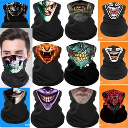 Maschera da sole a forma di teschio, bandana, ghetta per il collo, copricapo, fascia per pesca, caccia, lavoro in cortile - Rosso - L