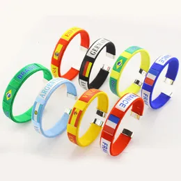 PATIKIL Silicone Bracciali, 6pz Colorati Gomma Bracciali bianco