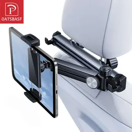 Supporto Tablet Per Poggiatesta Auto Con Rotazione 360° – Lega Alluminio E Silicone, Compatibile Universale, Nero Retrattile