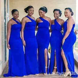 royal blue bridesmaid dresses south africa Mermaid Long Royal Blue Bridesmaid Dresses Satin African Wedding Guest Dress US12 / Same as Picture main image 0