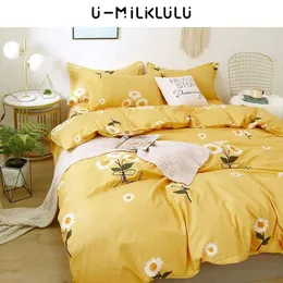 Set Piumino Queen Size Con Girasoli E Libellule - Biancheria Da Letto Floreale In Microfibra, Leggera E Morbida - 3