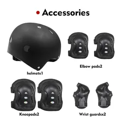 Jim's Store Set di Casco Protezione Bambini, Regolabile Ginocchiere Gomitiere e Protezioni Polso Kit per Skateboard Hoverboard Bici per Ragazzi e Ragazz