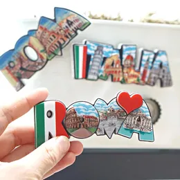 Posta Pro1 - Calamita da Frigo Magnete Resina ROMA TREVI TRICOLORE
