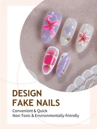 5D Kawaii Nail Art Stickers: Summer Wildflower, Lily & Star