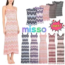 Lüks Tasarımcı Misson Hollow Chevron Örgü Sling Seti, Zarif Bodycon Maxi Elbise Kadın Beach Resort Kıyafeti