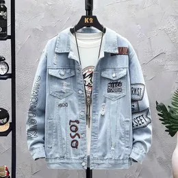 Mens Casual Denim Jacket - High Quality Cotton, Spring