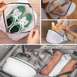 Pack Of 2 Shoe Wash Bags, Washing Machine, Shoe Wash Bag, Zip Sneaker, Laundry Net For Trainers, Mesh Shoes, Laundry Bag For Trainers (Grey