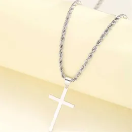Minimalist Gold Cross Pendant Necklace Unisex Choker Jewelry for