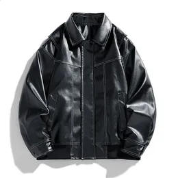 Mens Womens Leather Motorcycle Jacket Spring Autumn