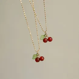 Fashion Korea Exquisite Red Carnegie Cherry Pendant Cute Fruit - Main Image