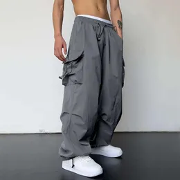 Harajuku Oversized Cargo parachutes pant for Men - Retro Y2K Harajuku Oversized Cargo parachutes pant for Men - Retro Y2K