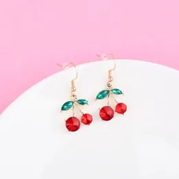 Red Cherry Jewelry Set: Earrings Necklace for Women