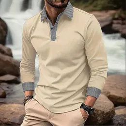 Long Sleeve Collar Shirts for Men Mens Long Sleeve Polo