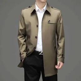 Classic Mens Trench Coat Medium Length Windproof Jacket, Best
