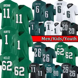 Saquon Barkley Jalen Hurts Eagleslies Football Jersey Brown Jason  Kelce DeVonta Smith Brian Dawkin Goedert Davis Mens Kid Youth Jerseys Shirt