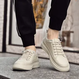 Men's Handmade Leather Driving Shoes - Casual Lace-up Skate Style Comfort Flats