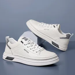 DHgate.com:Mens White Leather Casual Slip-on Sneakers