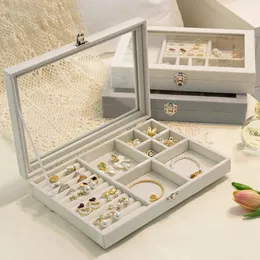 Acquista Set di 3 contenitori trasparenti per gioielli, scatole portaoggetti multifunzionali infrangibili in pellicola PE per display con anelli, bracciali e collane in Italia a partire da 2.1