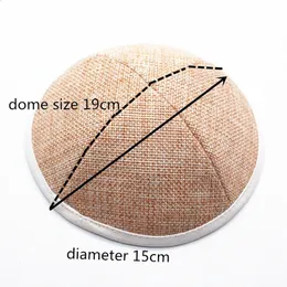 Kippa Juive Traditionnelle - Yarmulke Ronde En Polyester - Diamètre 19 Cm - Blanc Ou Noir - Pour Prière, Cérémonie