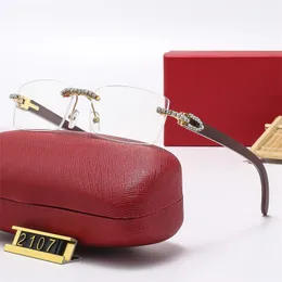 Silver Rimless Eyeglasses Frames Fashion Rectangle Designer