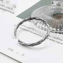 Antique Sterling Silver Open Twist Bracelet for Men & Women