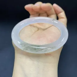 Stylish Ice Flower Tianshan Cuiyuan Bar Jade Bangle Bracelet For ...