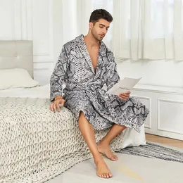 Male Kimono Robe Autumn Winter Warm Flannel Bath Robe With Lapel