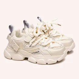 Childrens Silver Sneakers: Lightweight Mesh Sports Shoes For Girls