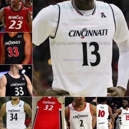 Customed Ody OGuama College Cincinnati Bearcats Basketball Jersey Custom Dowolne imię numer mężczyzn dla kobiet koszulki młodzieżowe wszystkie zszyte szałwia Tolentino CJ Fredrick Jr.