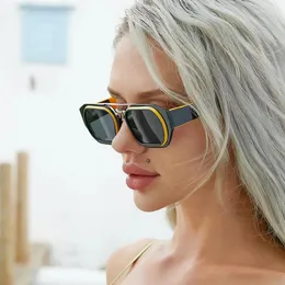 Zonnebril Dames Zonbescherming Uv Mode Persoonlijkheid Retro Vierkant Heren Rijden Reis-woon-werkbril