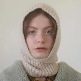 Boinas Sombrero de invierno Mujeres Pasamontañas Acogedor para punto A prueba de viento Antideslizante Protección para la cabeza con oreja gruesa