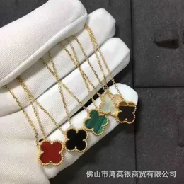 VanCA Luxury Designer Jewelry Accessories Ten Flower Pendant Necklace Lucky Four Leaf Grass 10 Flower Necklace Collar Chain Fritillaria Necklace Agate W6XU