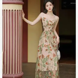 Casual Dresses 2024 Women's Dress Summer Embroidery Design Sense Loose And Comfortable Appear Thin Longuette