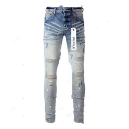 chiudi jeans firmati Jeans da uomo jeans viola High Street Hole Star Patch Pantaloni da donna con pannello ricamato a stella pantaloni elasticizzati slim fit