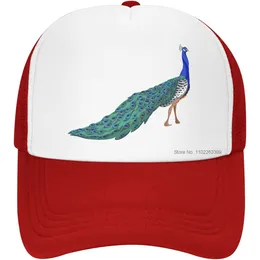 Bellissimo cappello da camionista pavone, berretto in rete per animali, leggero e regolabile, cappello sportivo da esterno per uomo e donna