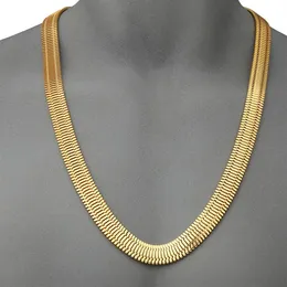 75 cm 1/5 cm Placca in oro 18 carati Catene di osso di serpente Collana da uomo Catena a lisca di pesce Gioielli Hip Hop288e