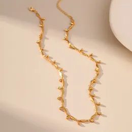 Ожерелья с подвесками во французском стиле, маленький свежий дизайн, смысл, цепочка на ключицу, ожерелье, ювелирные изделия, геометрическая форма, подарок на день матери