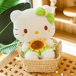 Novo estilo anime filme gato de pelúcia brinquedo animal boneca decoração para casa meninos meninas presente natal 35cm