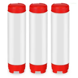 زجاجات التخزين 16 أوقية ضغط زجاجة قابلة لإعادة ملء موزع صمام كبير للصلصات ketchup