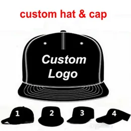 Custom Baseball Caps Adjustable Flat Brimmed Hip Hop Fitted Snapbacks Hats Fitted Bucket Hat Embroidery Printing Logo Adult Men Women Kids Size Any Colors Available