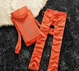 2024 Summer Brand Sying 2 Piece Sets Velvet Velor Women Track Suit Hoodies and Pants Met Breattable Design 50 Oess Juicy Coutoure Tracksuit MPH1567