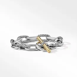 David Yuman Sterling Silver Men 's Hip-Hop Classic Open Bracelet 12.5 mm 힙합 빈티지 칼라 JE Jewelry Bracelet Holi 231229