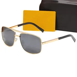 Klassische goldene Attitude-Sonnenbrille für Männer und Frauen, quadratischer Rahmen, V-Designer-Sonnenbrille, vergoldete Brillenfassungen