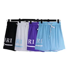 Shorts para homens jogger carta logotipo streetwear marca de luxo 1:1 solto casual cordão carga calças curtas