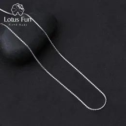 Lotus Fun Real 925 Sterling Silver Necklace Fine Jewelry Creative عالية الجودة سلسلة التصميم الكلاسيكية للنساء Acessorio Collier274e