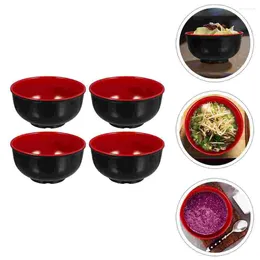 Conjuntos de vajilla 4 PCS Ensalada de cerámica Ramen Hogar Cocina Fideos Titular Spaghetti Fideos grandes Contenedor Melamina Sirviendo Niño