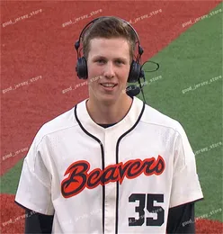 Steven Kwan Michael Confeorto Osu Baseball -Trikot Andy Armstrong Adley Rutschman Jacoby Ellsbury Matthew Boyd Ryan Ober Oregon State Beavers Trikots Sitte MENS