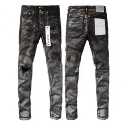 pantaloni da uomo con cerniera preferiti Jeans viola da uomo Designer Fashion Bikers strappati in difficoltà Pantaloni da donna strappati High Street Marca Patch Hole Denim cargo per uomo Pantaloni neri